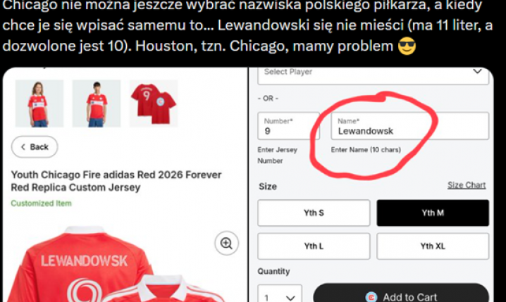 HIT! Dlatego w sklepie MLS NIE MOŻNA KUPIĆ koszulki Lewandowskiego xD